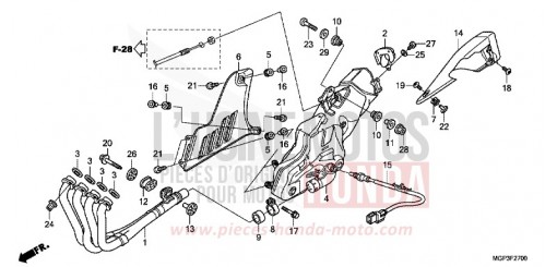 SILENZIATORE DI SCARICO (CBR1000RRC/D/RAC/D) CBR1000RRD di 2013